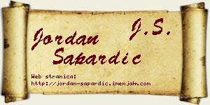 Jordan Sapardić vizit kartica